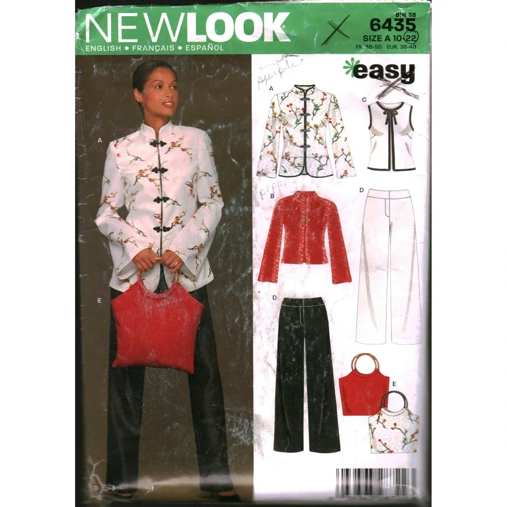 New Look 6435 Sewing Pattern Misses Jacket Top Trousers Size 10-22 cut